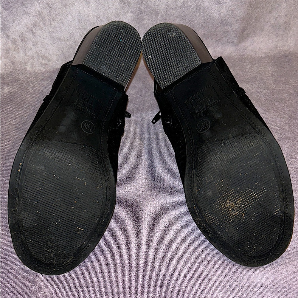 TIME and TRU Suede Peep-Toe Heeled Boots - Picture 7 of 14